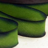 Earth Silk Dyed Ribbon - navy green 067