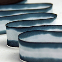 Earth Silk Dyed Ribbon - 068 black and white 068