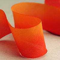 Earth Silk Dyed Ribbon - 092 orange