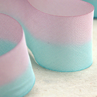 Earth Silk Dyed Ribbon - 501 pink blue