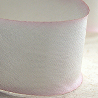 Earth Silk Dyed Ribbon - 504 pink edged
