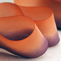 Earth Silk Dyed Ribbon - 506 purple orange