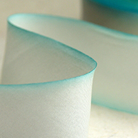 Earth Silk Dyed Ribbon - 510 Blue Edged