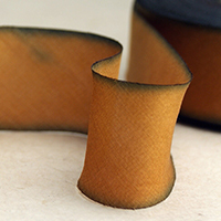 Earth Silk Dyed Ribbon - 511 Gold Black
