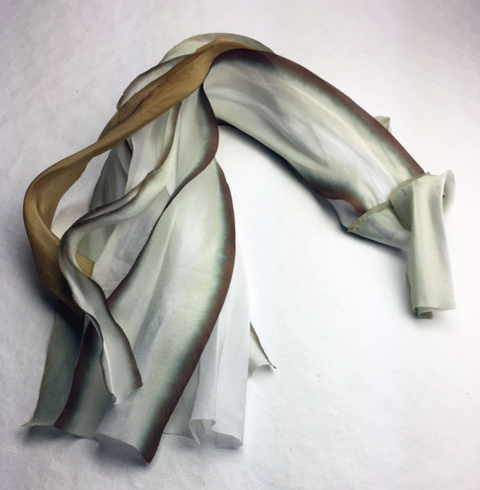 gold silk ribbon bouquet cascade