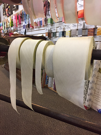bias cut silk ribbon