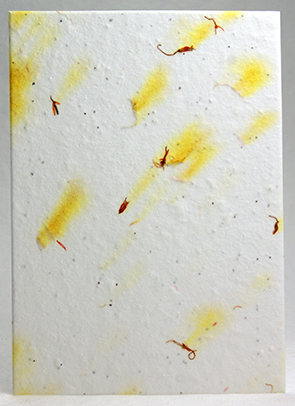 Safflower petal handmade paper