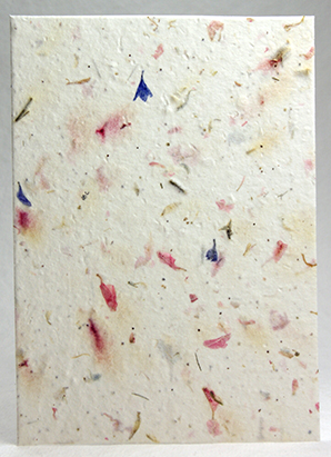 Pink Larkspur petal and recycled handmade paper