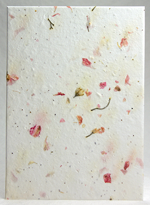 Pink Larkspur handmade paper