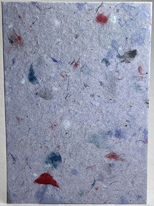 seeds and lotka fibers handmade paper
