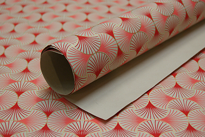 SHP1171 Red Fan handmade paper