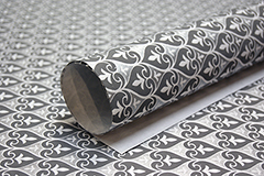 white with silver and grey handmade paper rolled