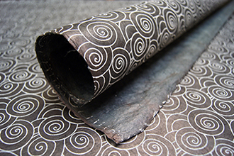 black swirl lotka handmade paper