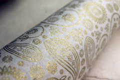 Golden Paisley handmade paper
