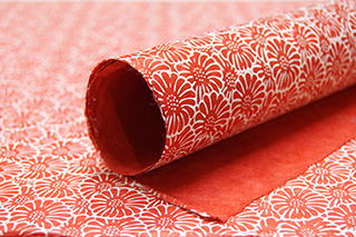 red zinnia lotka handmade paper