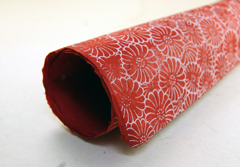 red zinnia lotka handmade paper