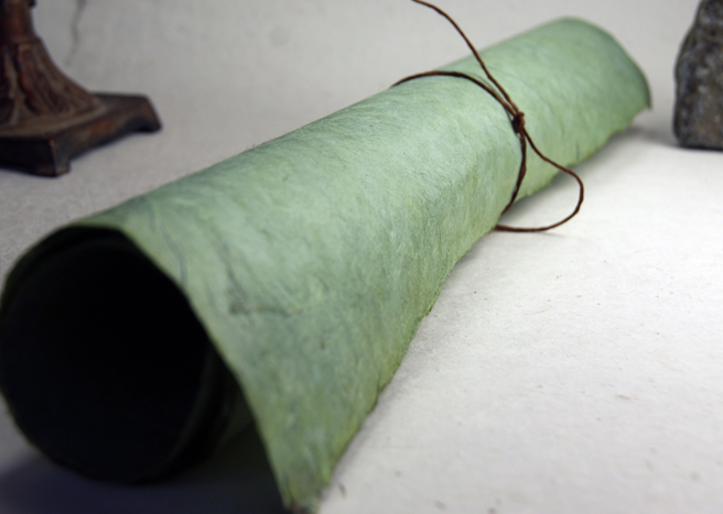 Recycled Paper Gift Wrap - Lotka Fiber - Sage Green Handmade Sheets