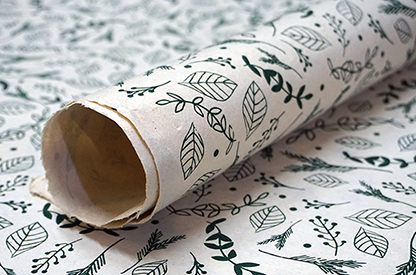 Greenery handmade lotka wrapping paper