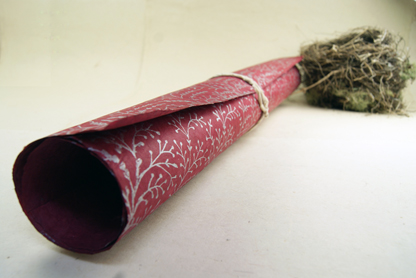 silver sprig lotka handmade paper