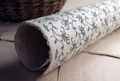 Silver vine handmade paper print