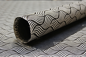 charcoal black wave lotka handmade paper