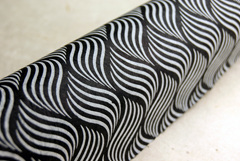 charcoal black wave lotka handmade paper