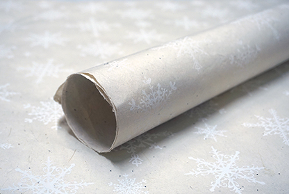 White Snowflake handmade lotka wrapping paper